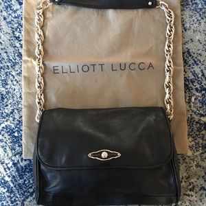 Elliott Lucca black leather shoulder bag